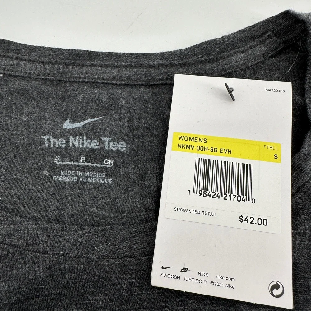 Nike Baltimore Ravens Womens Charcoal Heather Grey Short Sleeve Tee NKMV-00H S